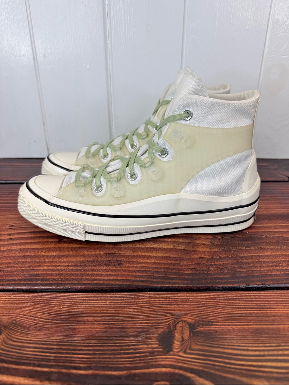 Converse High Top Platform Utility Sneakers White/Egret Women’s 9 Men’s 7